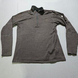 Kuhl Ryzer Mens Long Sleeve 1/4 Zip Fleece Pullover brownOutdoor Hiking medium